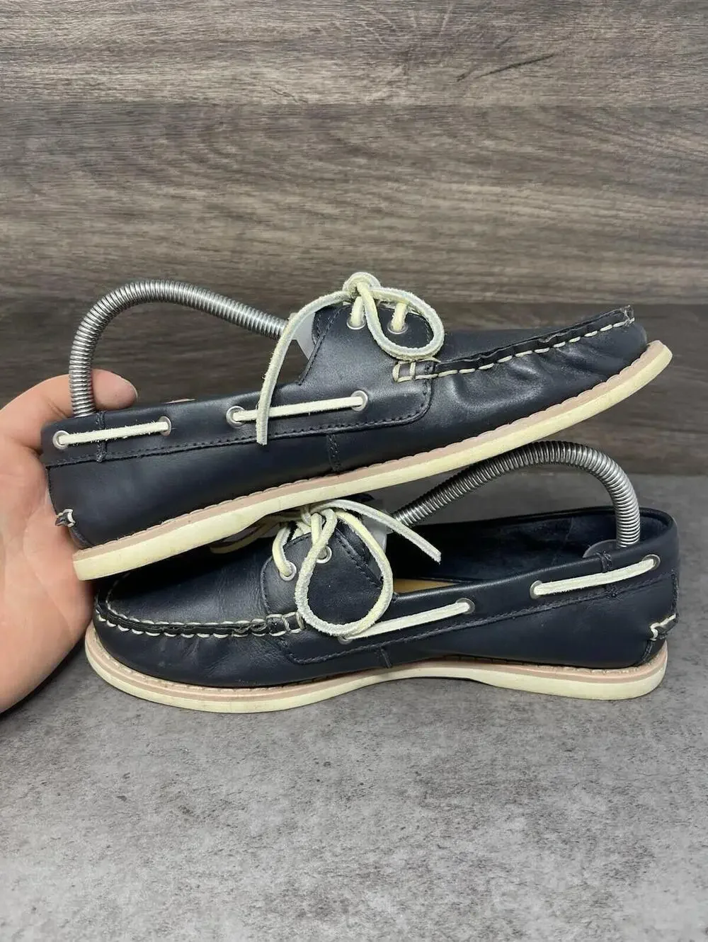 GH BASS Boat Shoes Womens Size 8 Anchor Lace Up Top Sider - Picture 7 of 10